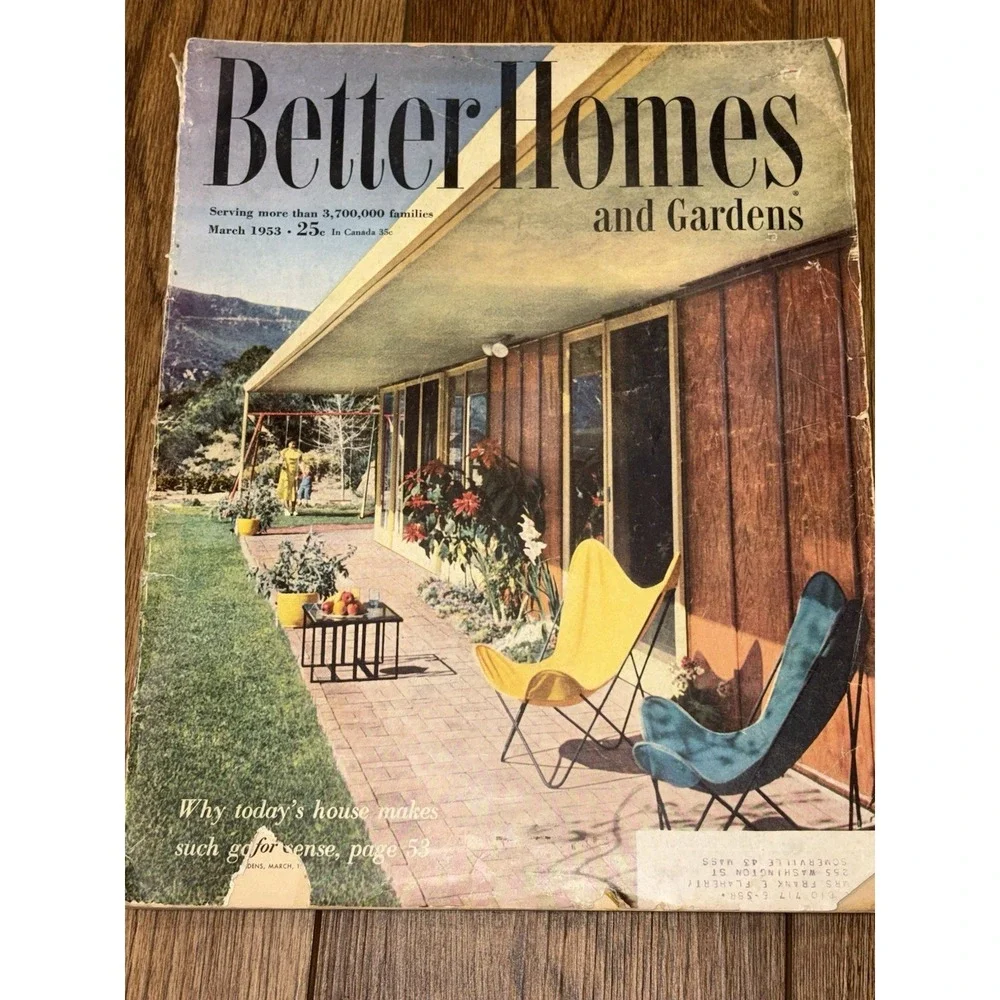 1953 MARCH BETTER HOMES AND GARDENS MAGAZINE - OUTDOORS COVER Vintage Read